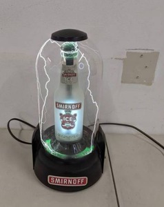 lot 189 image: Smirnoff Ice Bottle Lightning Plasma Lamp - A