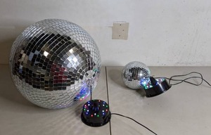 lot 182 image: Set of 2 Disco Balls - A