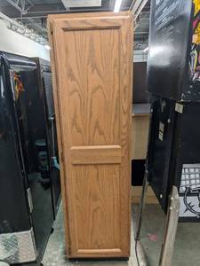 lot 220 image: Tall Wooden Storage Cabinet - A