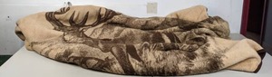 lot 175 image: Stag Deer Throw Blanket - A
