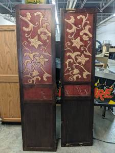 lot 219 image: Pair of Decorative Wooden Doors - A