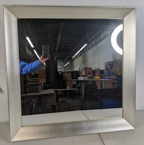 lot 148 image: Beautiful Silver Square Mirror - N