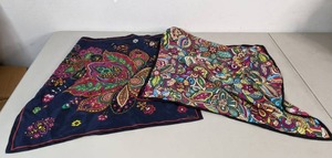 lot 287 image: Set of 2 Colorful Purse Scarves - C