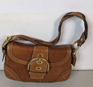 lot 289 image: Brown Coach Mini Handbag - C