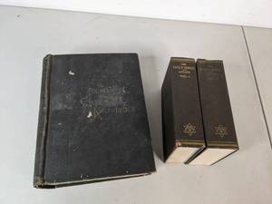 lot 294 image: The Fountain of Catholic Knowledge and Antique Leeser Jewish Bible Vol 1&2 - B