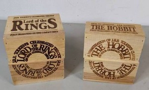 lot 269 image: JRR Tolkien Lord of the Rings and The Hobbit CD Wood Box Sets - B