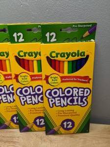 lot 129 image: 6 Brand New Crayola Colored Pencils 12 Packs 72 Total - T