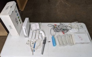 lot 351 image: Wii with Games Wii Sports, Mario Party 8, Madden 07, Wii Play - B