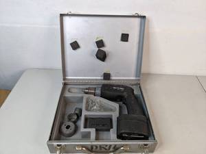 lot 310 image: Porter Cable 12V Magnequench Cordless Driver Drill w Case & Screwdriver & Socket Set w Case - B