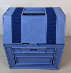 lot 311 image: Vintage Rolykit Portable Toolbox Organizer Hard Plastic Rare Blue Color - B