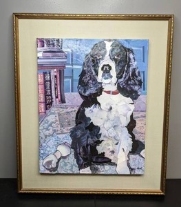 lot 400 image: Original Marjorie Pesek Layered Imagery Cocker Spaniel Artwork - C