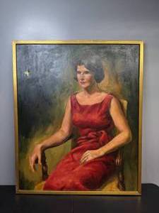 lot 401 image: Original Classic Oil Painting of Family Member -  C