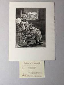 lot 434 image: SignedLimited Edition Etching New England Granny by Joseph Margulies - D