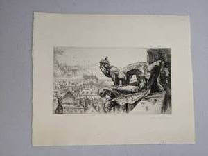 lot 439 image: SignedNumbered etching, Sentinels by John Taylor Arms - D