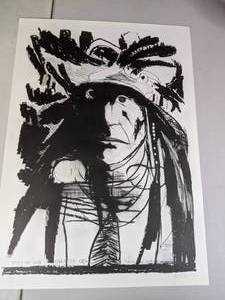 lot 446 image: Signednumbered lithograph Spies on His Enemies, Crow by Leonard Baskin - D