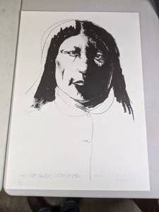 lot 448 image: SignedNumbered Lithograph Sharp Nose, Arapaho by Leonard Baskin - D