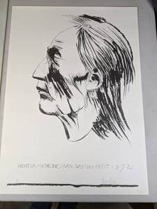 lot 450 image: SignedNumbered Lithograph Hidatsa Medicine Man by Leonard Baskin - D