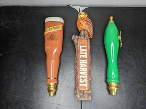 lot 386 image: Lot of (3) Beer Tap Handles - Modelo, Red Hook, and Heineken - A