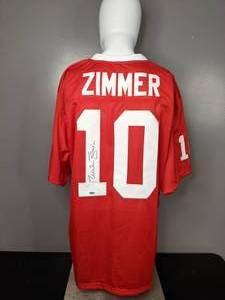 lot 372 image: Illinois State University NCAA Autographed Mike Zimmer Football Jersey - B