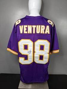 lot 373 image: Minnesota Vikings NFL Football Autographed Jersey Signed by Jesse Ventura - B