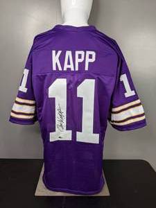 lot 375 image: Minnesota Vikings NFL Autographed Football Jersey Signed by Joe Kapp - B