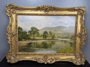 lot 419 image: Original Landscape Oil Painting by H. East , 1890-1920 - D