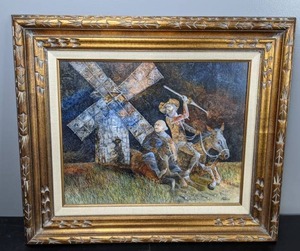 lot 425 image: Don Quixote & Sancho Painting by Dan Wuthrich  - D