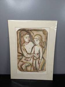 lot 426 image: SignedNumbered Hand-Colored Etching Big Sister by Irving Amen - D