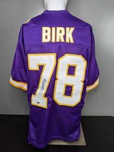 lot 394 image: Minnesota Vikings NFL Autographed Football Jersey Signed by Matt Birk - B