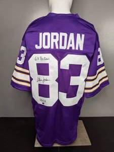 lot 395 image: Minnesota Vikings NFL Autographed Football Jersey Signed by Steve Jordan - B