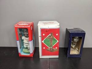 lot 474 image: Collectible MLB Minnesota Twins Kirby Puckett Bobble Head, Rod Carew Figurines and Hockey Figurine - B