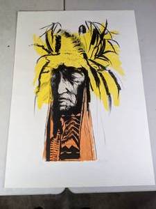 lot 462 image: SignedNumbered Lithograph Lean Wolf by Leonard Baskin - D