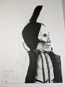lot 463 image: SignedNumbered Lithograph Chief White Man, Kiowa by Leonard Baskin - D