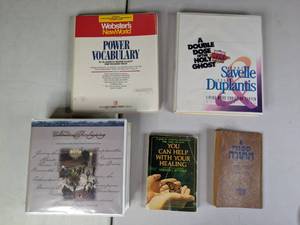 lot 467 image: Power Vocabulary Cassette Tapes and Religious Books - B