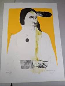lot 455 image: SignedNumbered Lithograph Little Bird, Arapahoe by Leonard Baskin - D