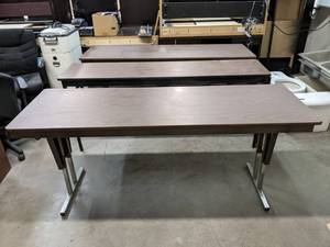 lot 530 image: (3) Brown Conference Tables - E