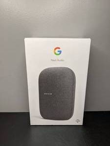 lot 103 image: Brand New Google Nest Audio Music Assistant Bluetooth - T