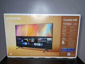 lot 116 image: Brand New SAMSUNG 43 Class 4K Crystal UHD 2160P LED Smart TV with HDR UN43TU7000 - T
