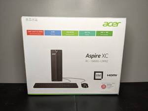 lot 117 image: Brand New Acer Aspire Desktop 10th Gen Intel Core i3-10105 4-Core Processor 8GB DDR4 256GB Black Windows 10 Home - T