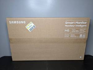 lot 118 image: Brand New SAMSUNG 32 M5 LED Smart Monitor and Streaming TV, FHD, Remote Access, Microsoft 365 - T