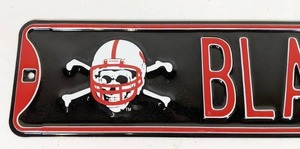 lot 47A image: Authentic Street Signs Nebraska Cornhuskers Blackshirts Blvd Sign - N