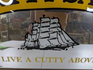 lot 50A image: Vintage Framed Cutty Sark Whisky Mirror - N
