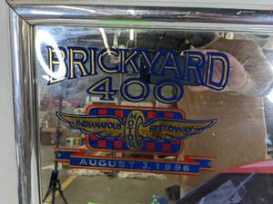 lot 53A image: Vintage Budweiser Brickyard 400 Indianapolis Motor Speedway Car #25 Bar Sign - N