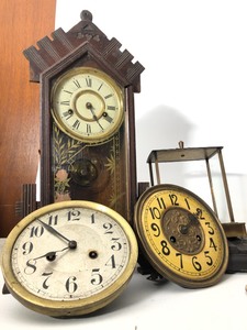Lot of Antique Clocks, Parts etc