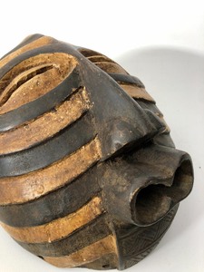 Large Vintage Hand Wood Carved African Luba Mask