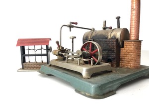 Vintage Wilesco Tin Steam Engine Toy