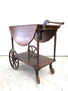 Vintage Drop Leaf Wooden TeaService Cart