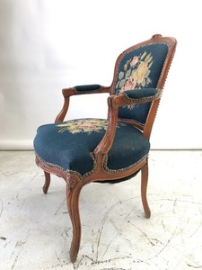 Vintage Upholstered Armchair - Parlor Chair