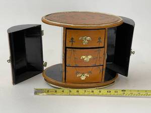 Hand Painted 3 Drawer Jewelry Cabinet