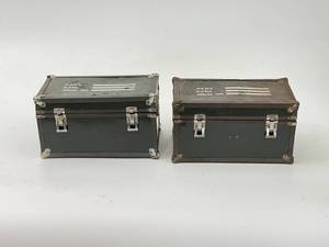 2 Vintage 1960s GI Joe Action Figure Metal Foot Lockers